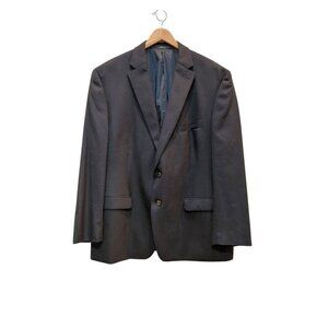 Lauren Ralph Lauren Navy Blue Sport Coat Blazer‎ 48R 100% Wool Preppy Sporty